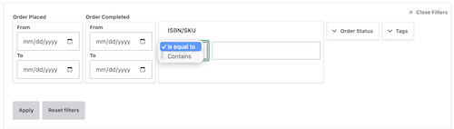 sales report by sku