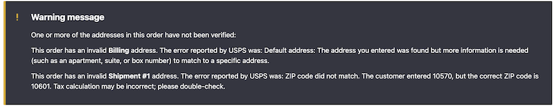 address validation