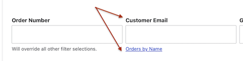 Customer email