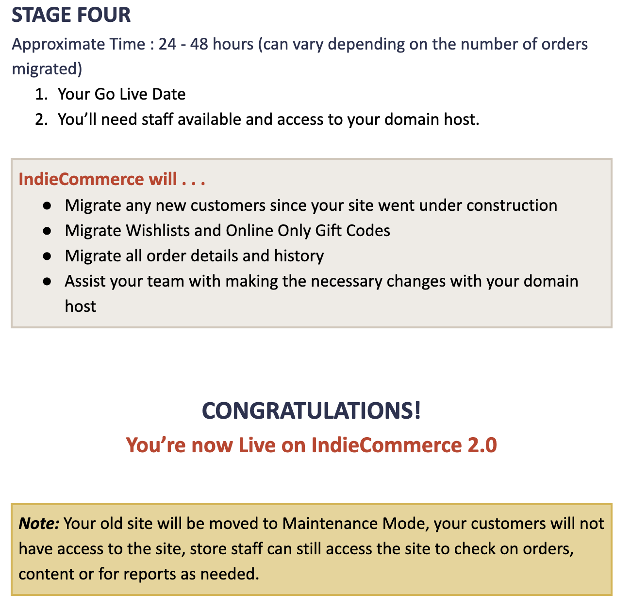 Migration Steps - Stage 4